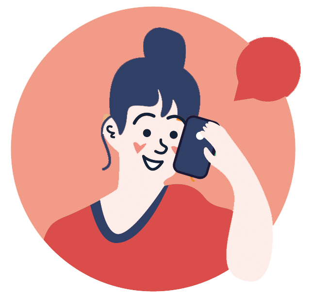 Eine Frau telefiniert
